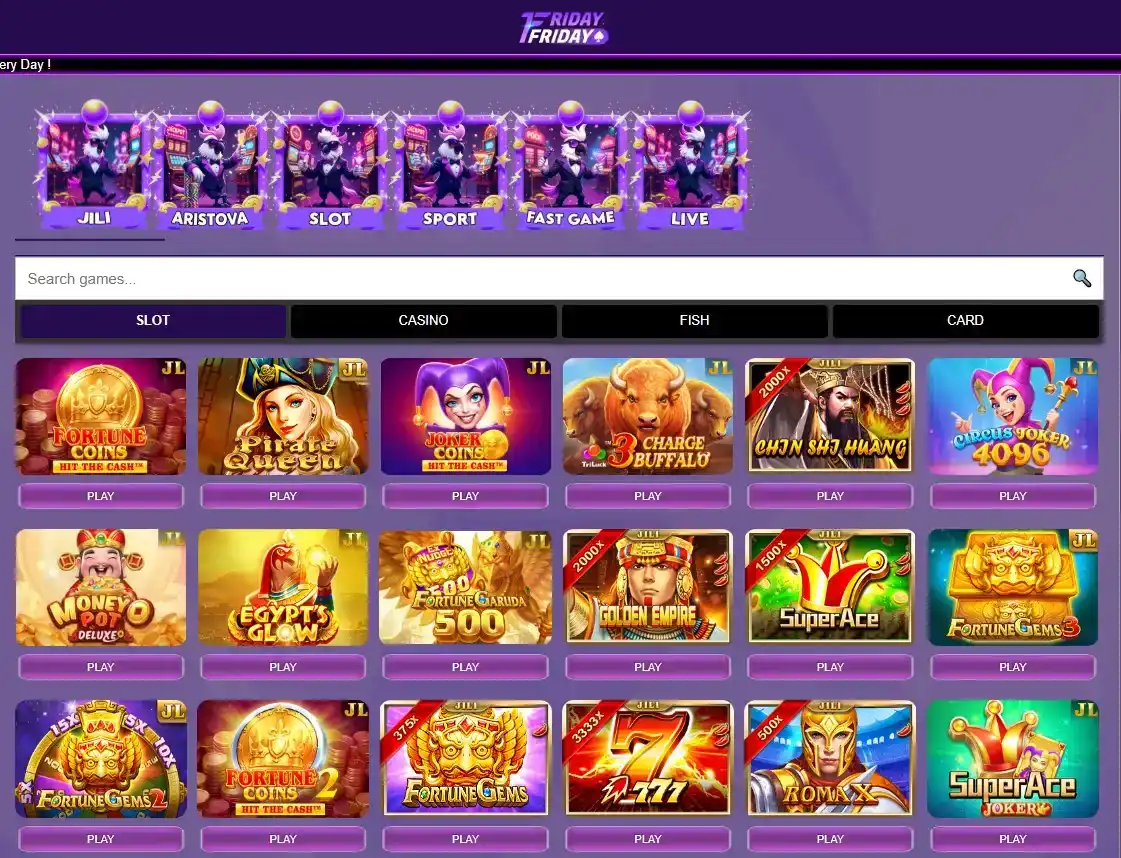 FridayFriday Pokies and Casino Games Australia